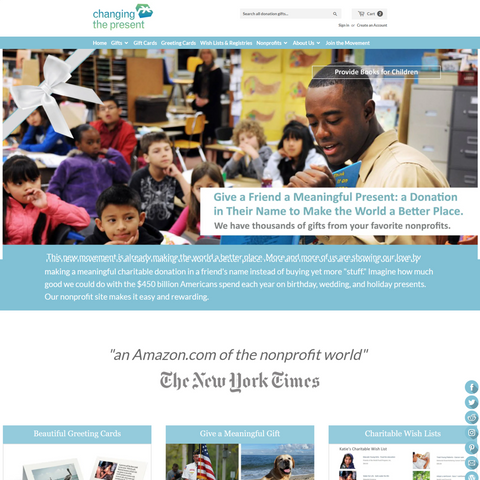 Support Changing The Present – Charitable Donation Gift