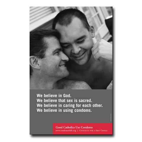 Give a gift that matters: a donation in your friend's name. Catholics for a Free Choice placed poster-sized ads at high traffic areas including subway stops and