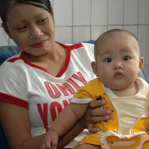 Give a gift that matters: a donation in your friend's name. In Jakarta's poorest neighborhoods, Mercy Corps promotes the practice and benefits of breastfeeding.