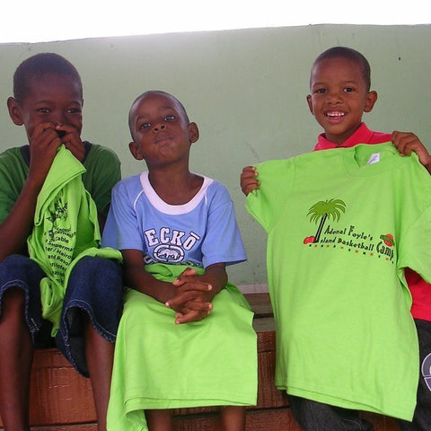 Give a gift that matters: a donation in your friend's name. Your gift will provide t-shirts for 50 children who attend the Athletics & Academics Camps in St. Vi